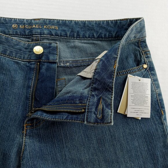 Michael Kors Women's Straight Leg Jeans Size 8 Medium Wash Mid Rise Stretch - Picture 7 of 9